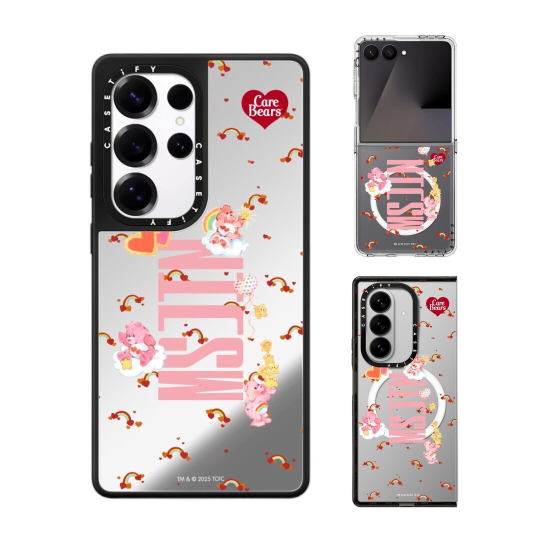 现货CASETiFY联名Care Bears爱心小熊满满爱意定制手机壳适用samsung三星S23/S24Ultra+Z Flip/Fold6/5保护套