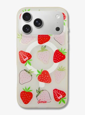 Sonix新款2025野草莓适用苹果iPhone17ProMax磁吸手机壳时尚潮牌16pro小众高级感半透明轻奢全包防摔款保护套