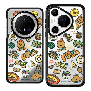现货CASETiFY团子家族TUNEE GOODS美食图鉴手机壳适用huawei华为Mate70/60Pro+Pura70/Ultra镜面防摔保护套潮