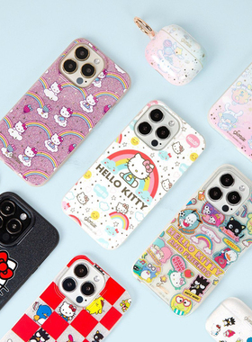 Hello Kitty联名Sonix适用苹果iPhone16ProMax手机壳15磁吸magsafe美国潮牌14保护套卡通可爱三丽鸥少女心萌