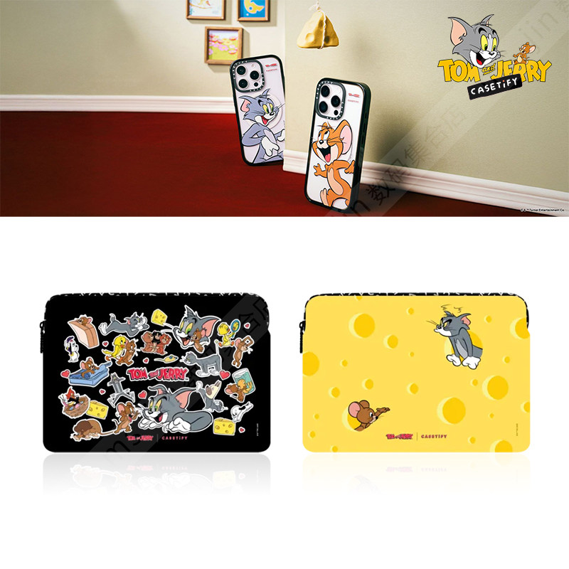 猫和老鼠Tom and Jerry联名CASETiFY笔记本手提电脑内胆包适用苹果iPad/MacBook Pro16寸13"轻巧防摔海绵套潮