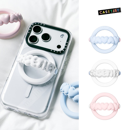 CASETiFY磁吸手机指环云朵白蓝粉