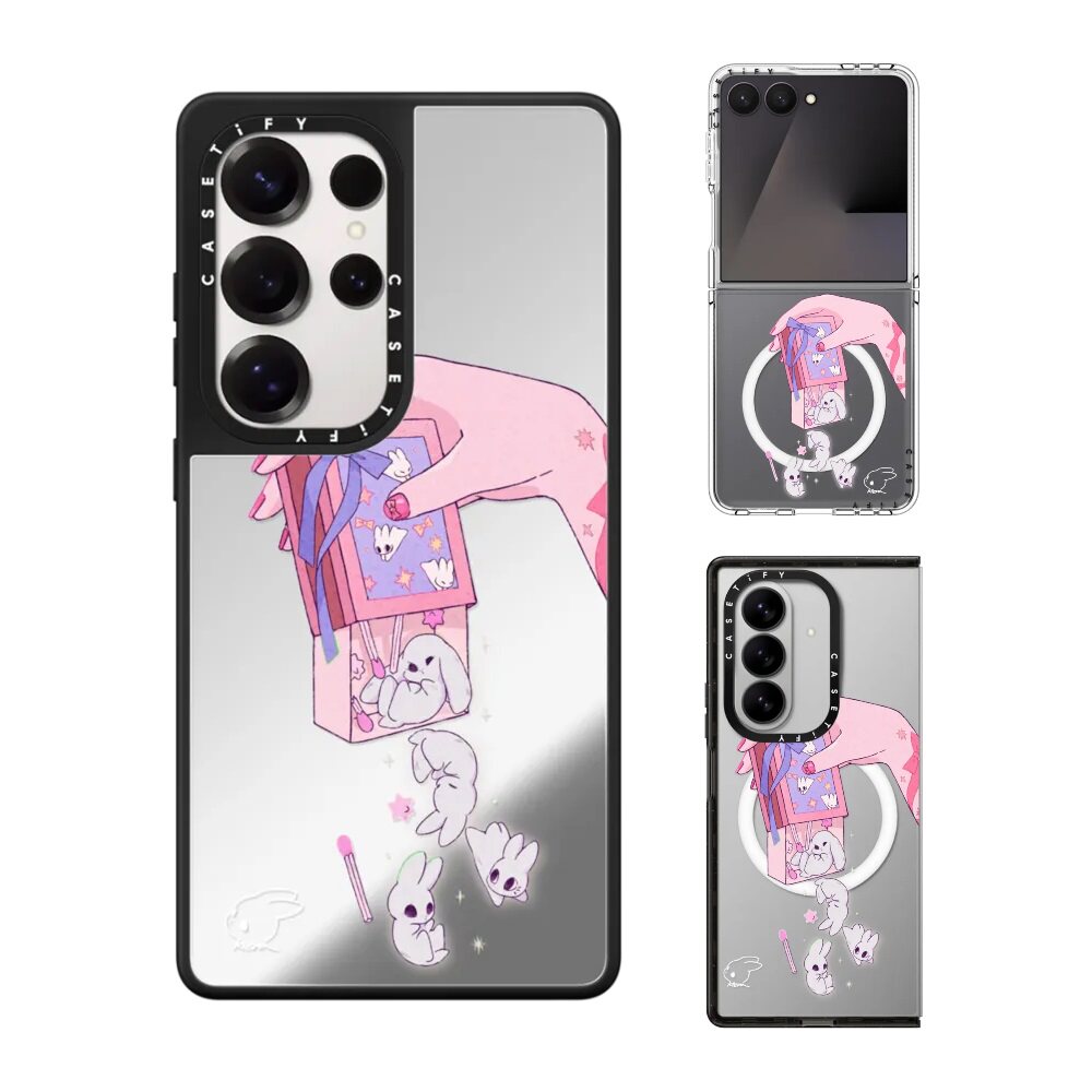 现货CASETiFY艺术家Kiera Won不要火柴盒手机壳适用samsung三星S25/24Ultra+Z Flip/Fold7/6/5镜面磁吸保护套
