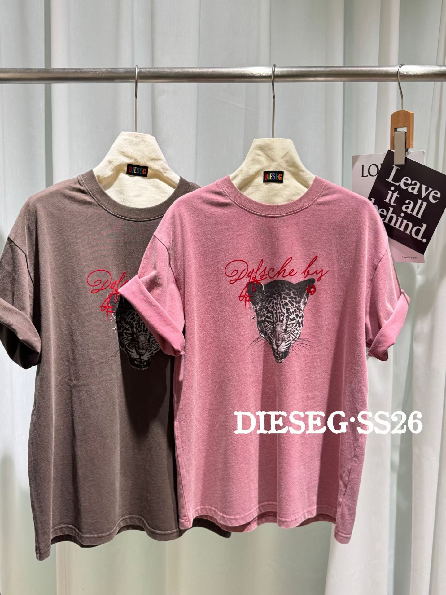 南油DIESEG欧洲站026秋款欧韩卡通印花宽松大版减龄显瘦短袖T恤女