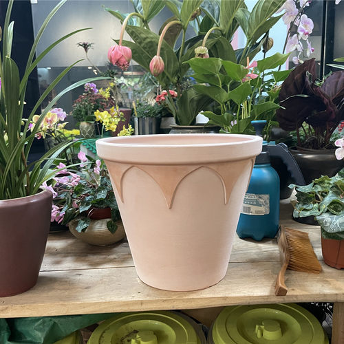 雾化皇冠 红陶透气北欧田园简约ins风浮雕室内客厅阳台大花盆包邮