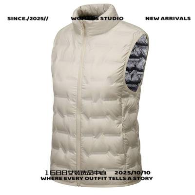 台州三门女款冲锋衣羽绒马甲男女秋冬立领轻薄保暖白鸭绒坎肩墨烯