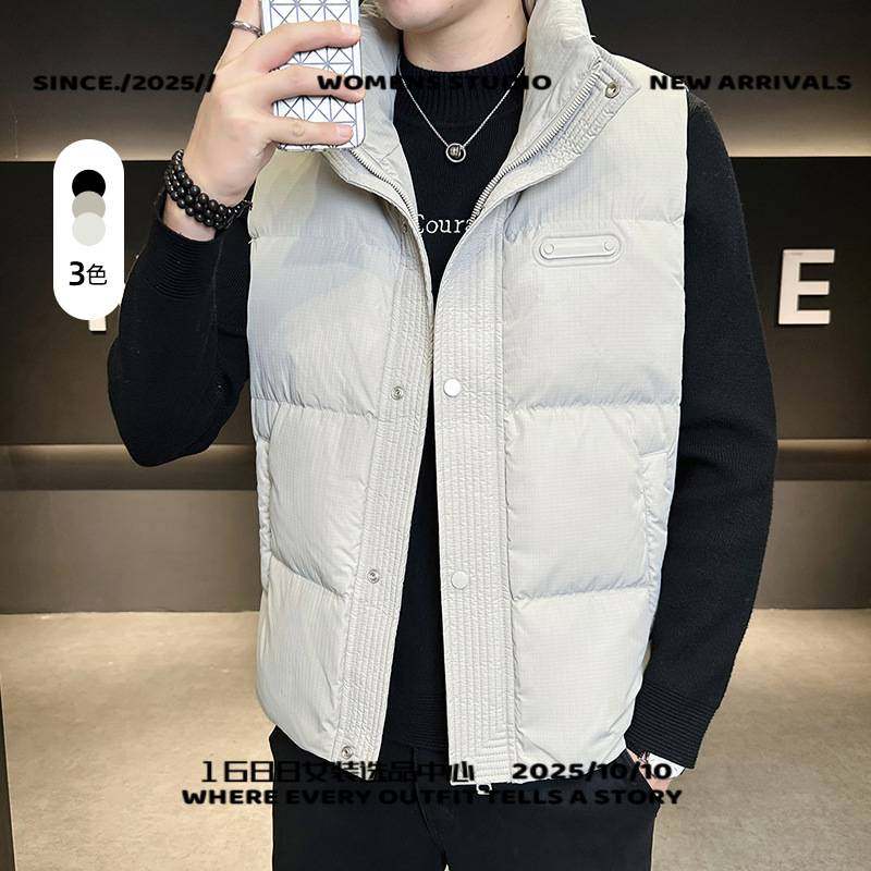 泉州玉牌服饰女装马甲男秋冬季新款纯色潮流立领加厚保暖背心男士,男装,常规马甲,淘宝优惠券,粉丝福利购,淘宝优惠卷