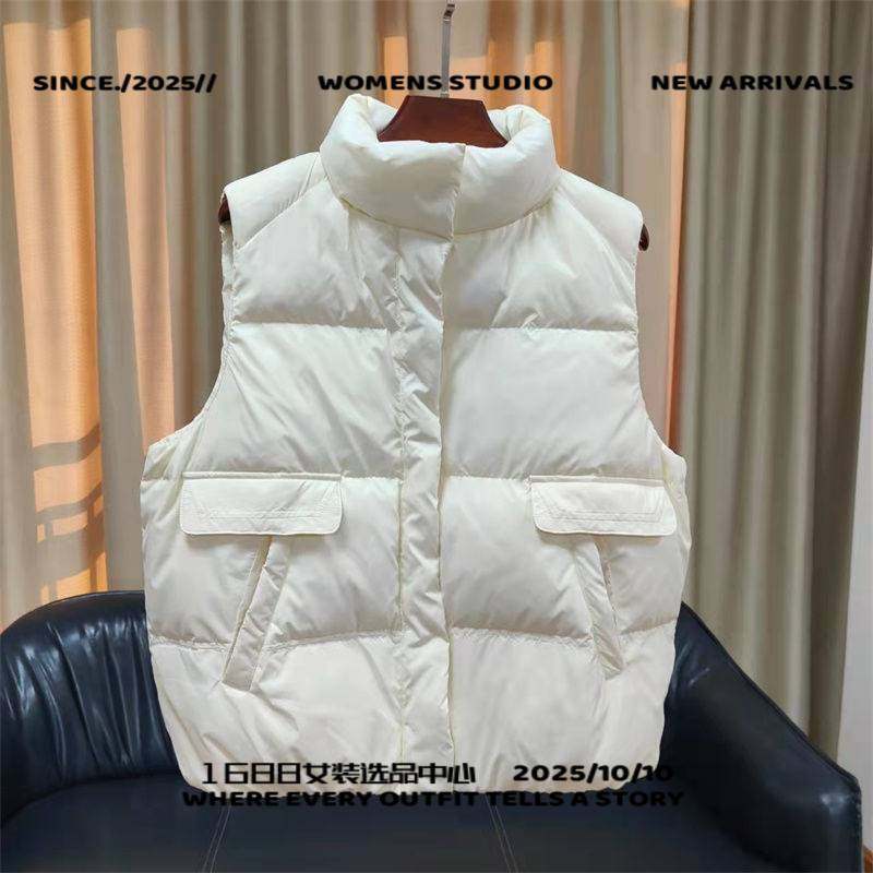 晋江市伯希熊服马甲女新款单排扣韩版外穿立领马夹无袖白鸭绒坎肩,男装,羽绒马甲,淘宝优惠券,粉丝福利购,淘宝优惠卷