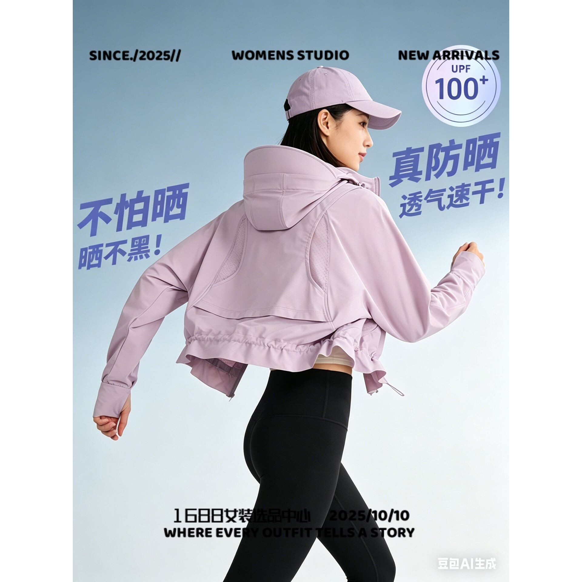 台州冲锋衣原纱冰丝防晒衣女外套夏季短款速干新款皮肤衣运动防晒