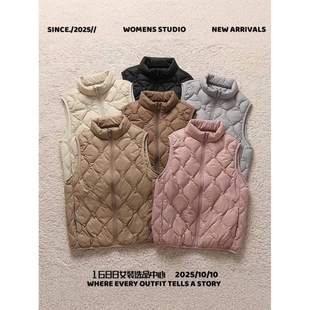 特别特羽绒服女款秋冬新款立领百搭女马甲女时尚温暖休闲薄款轻便