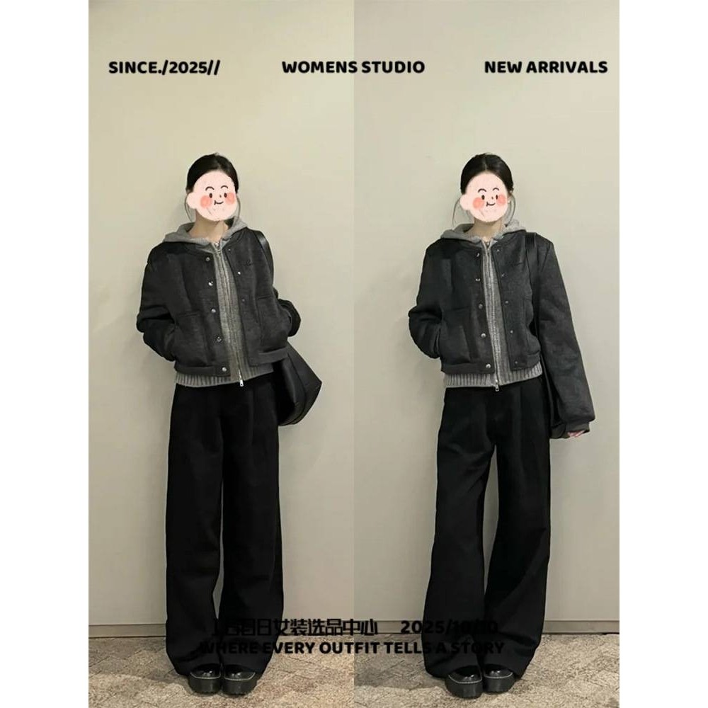 嘉兴平湖羽绒服女短款呢外套女秋冬正肩棒球服秋冬小个子夹克新款,女装/女士精品,常规大码外套,淘宝优惠券,粉丝福利购,淘宝优惠卷