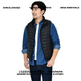 苏州东展羽绒男士秋冬服男式马甲轻薄大码休闲防寒保暖坎肩爸爸外