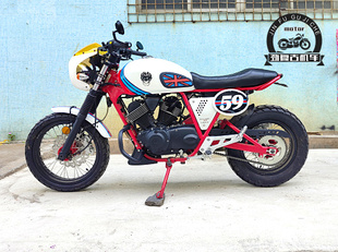 适用龙嘉V咖250专用改装后牌照支架 龙嘉全铁链条罩 尾灯支架灯条