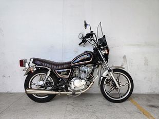 适用于铃木GN125电喷复古改装消声器 豪爵HJ125国四小太子排气管