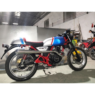 适用于CGX150高位攀爬排气管 五羊本田150改装不锈钢越野款消声器