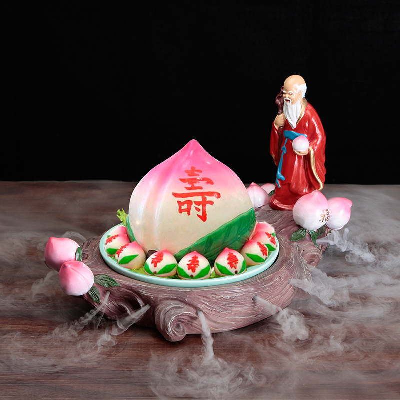 创意个性特色酒店摆台桃餐厅喜庆生日寿宴干冰冒烟意境餐具瓷盘子,餐饮具,盘,淘宝优惠券,粉丝福利购,淘宝优惠卷