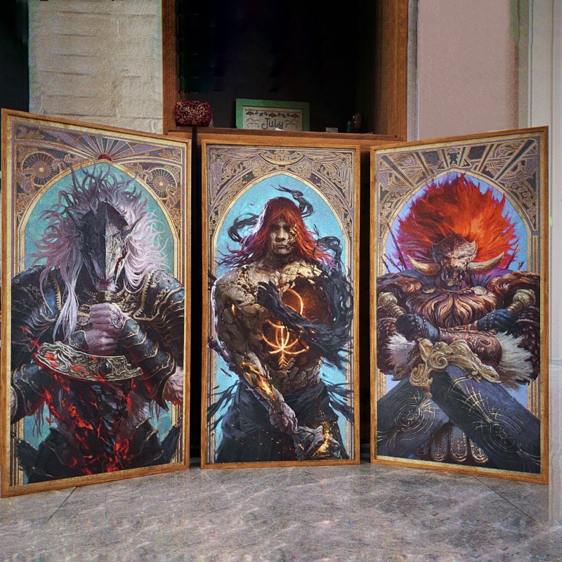 老头环法环肖像挂画油画摆件画像