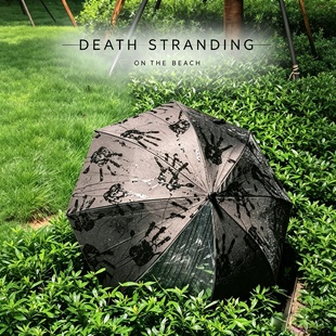 死亡搁浅雨伞山姆纤维黑遇水显色BT手印长柄伞DeathStranding周边