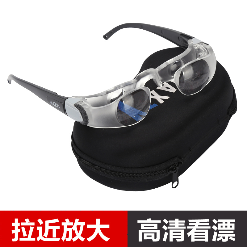 钓鱼望远镜轻便头戴眼镜式高清倍放大看漂专用眼睛拉近老花 垂钓