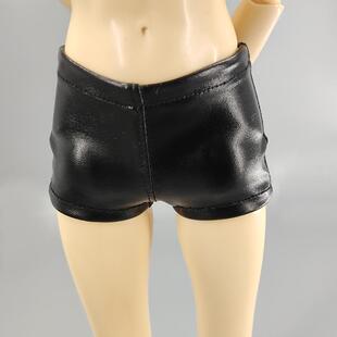 包邮 6分4分3分叔叔全尺寸制作满78 兵人短裤 bjd弹力折边腰短皮裤