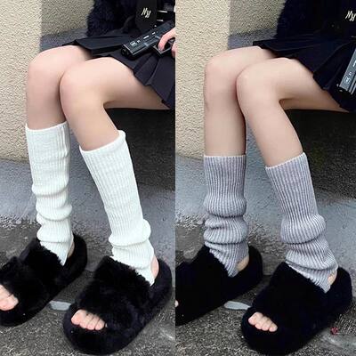 1/2pair Lolita Long Socks for Women Leg Warmers Knitted Stoc