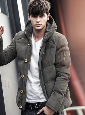 Winter Jacket Men Padded Cotton Coat Warm Clothes Casual Man