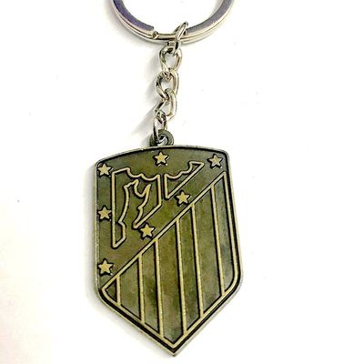 bronze key chain real madrid barcelona football souvenir