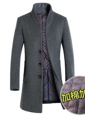 Winter Trench Coat For Men Mens Jacket Warm Overcoat Casual