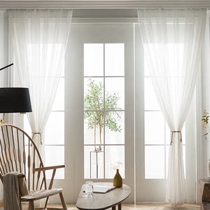 White Tulle Curtain Organza Voile Curtains Finished Window