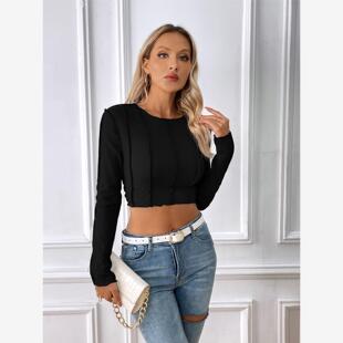 Longsleeve T-Shirts For Women tshirt Crop Top Tops Clothes