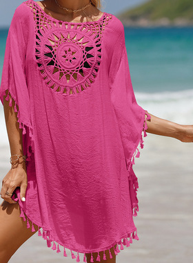 Sundress Beach Cover Up Dress For Women Black Bikini Shirts