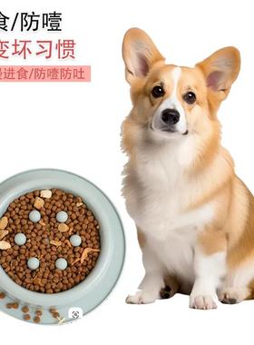 Pet slow food bowl anti-choking bowl thickened cat bowl dog
