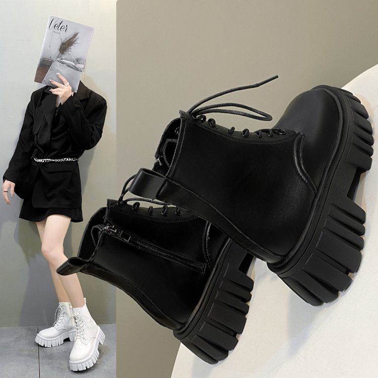 winter shoes women White martin Boots for Autumn plus size