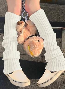 Women's White Leg Warmers Lolita Goth Hand Warme