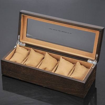 Watch box retro simple wooden portable storage watch case