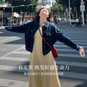 夹克短款 新款 上衣 复古休闲气质百搭牛仔外套女2026年春季 章若楠