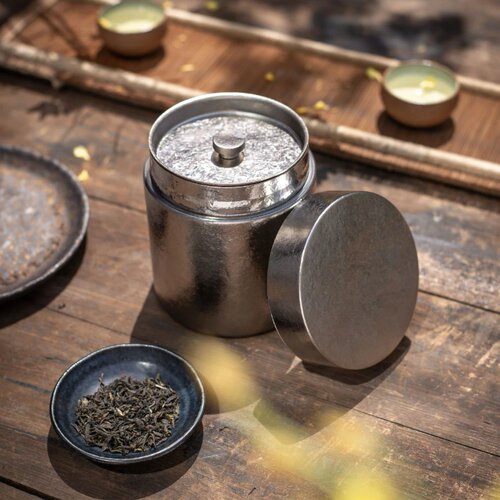 纯钛茶叶罐防潮密封储存罐