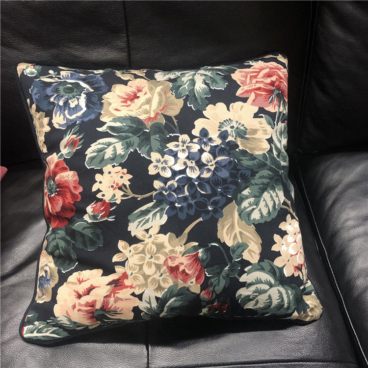 IKEA宜家 雷克尼 垫套抱枕套欧式奢华花卉图案纯棉50x50厘米