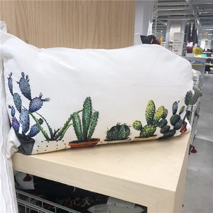 IKEA宜家 缇巴玛 靠垫套沙发抱枕套腰枕彩色仙人掌图案40x65厘米
