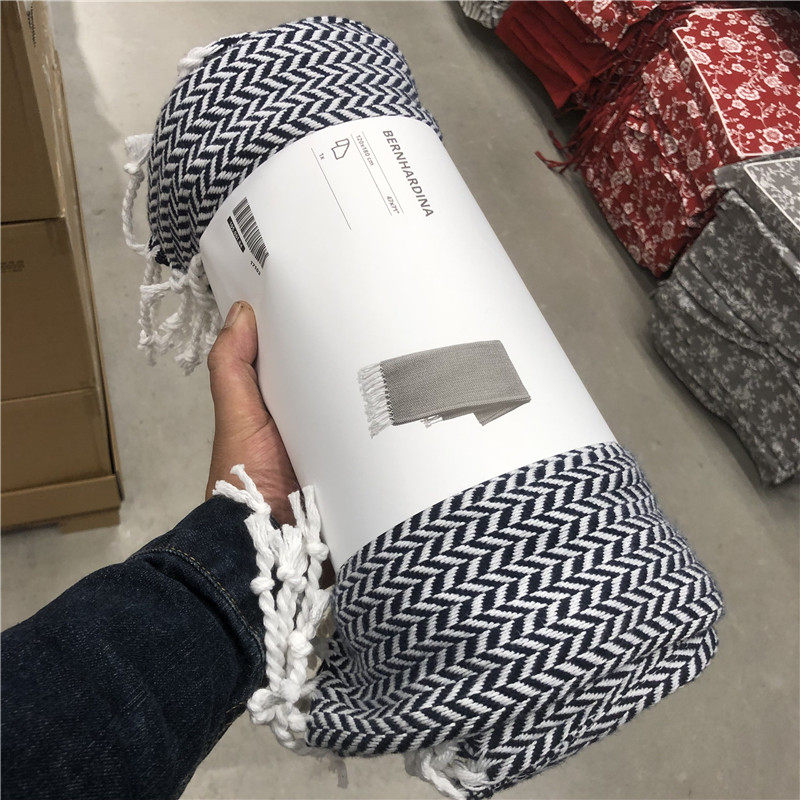 IKEA宜家新品 本哈蒂纳 休闲毯保暖午休毯子空调毯沙发装饰毯