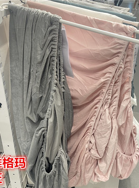 IKEA宜家 阿维格玛 床笠床垫罩天鹅绒面料保暖柔软贴身裸睡床单