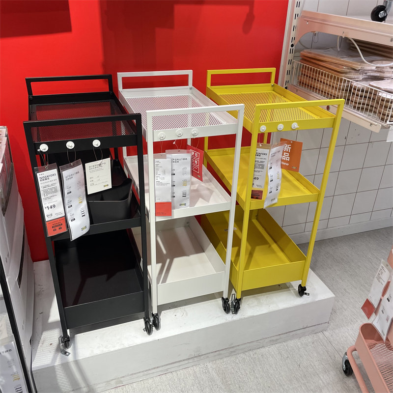 IKEA宜家 耐斯弗思 手推车置物架收纳架整理架厨房浴室移动推车