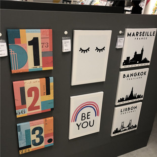 IKEA宜家 皮亚特 图片墙面装饰画框城市天际线造型好梦图片