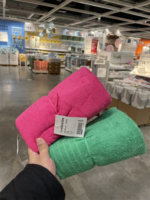 IKEA宜家纯棉薄款吸水擦身浴巾