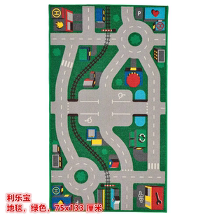 IKEA宜家 利乐宝 地毯儿童房玩耍地垫小汽车跑道地毯75x133 厘米