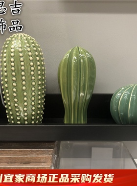 IKEA宜家 梵思吉 仙人掌3件套家居摆件拍照装饰景绿色