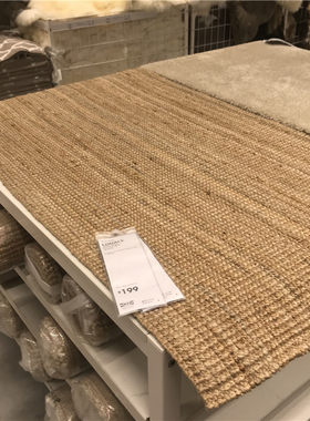 ikea宜家地毯鲁哈斯自然色厘米