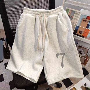 男女童夏季休闲短裤宽松阔腿五分裤中大儿童夏装纯棉白灰色运动裤