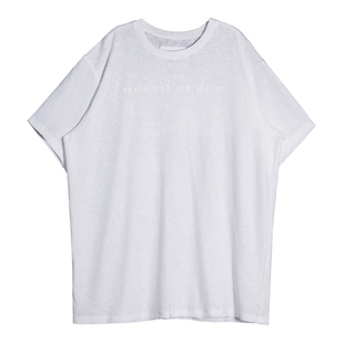 男女同款 轻薄透气 卷毛狗印花白T恤 ASSEEN尔幸