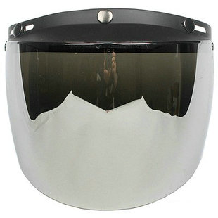 台湾EVO大号耐磨强化镜片16CM三按钮扣哈雷复古头盔抗UV防紫外线